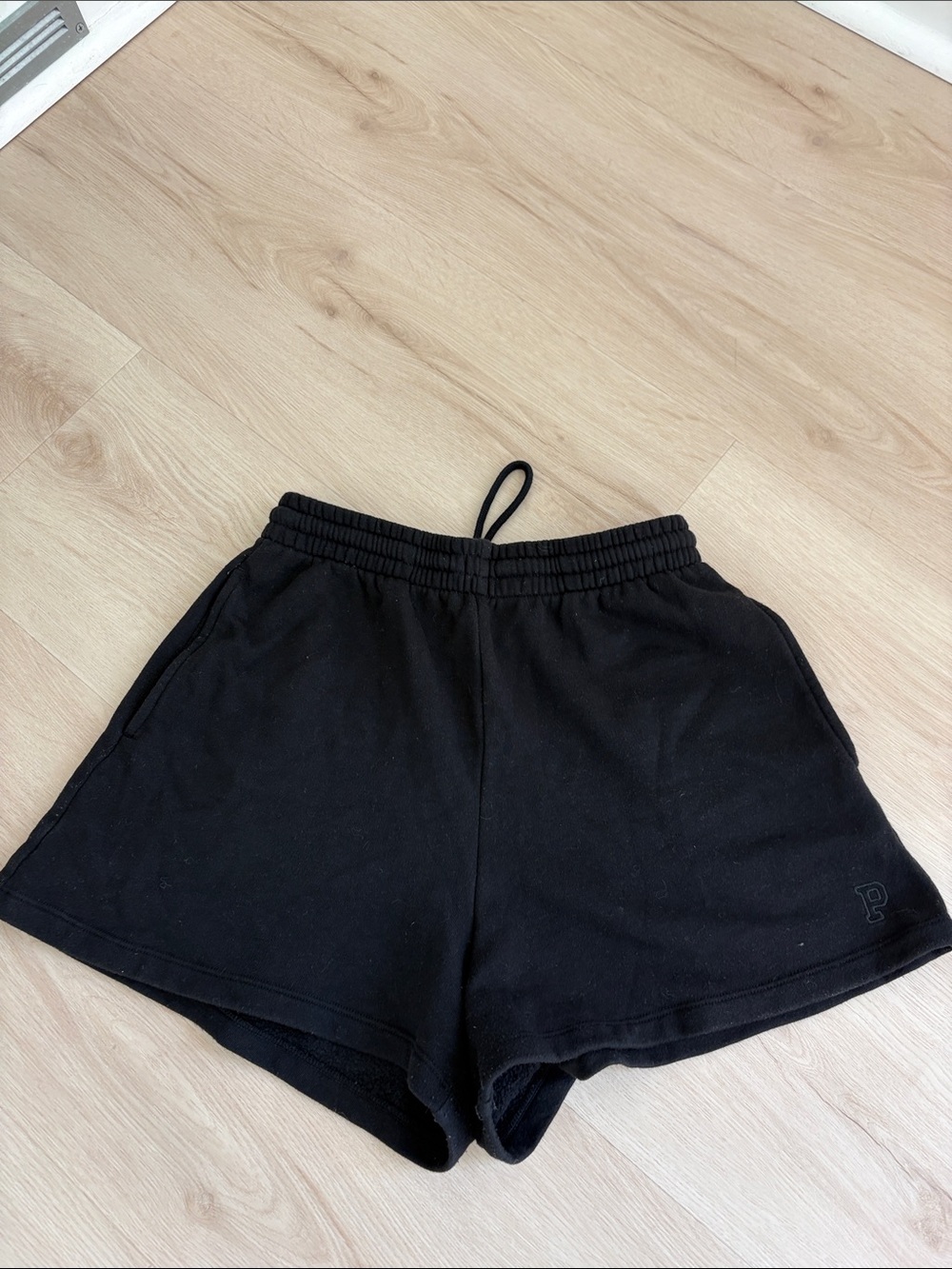 PINK Victoria's Secret Black Elastic Waist Athletic Shorts